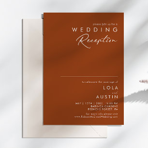 Invitación Recepción de Boda de Terracota en el Desierto Simp