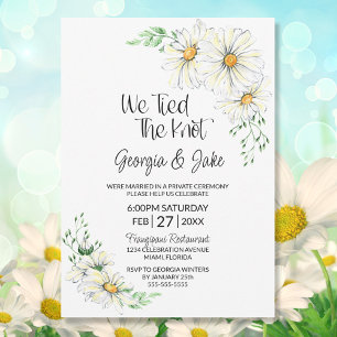 Invitación Recepción de boda de White Daisies