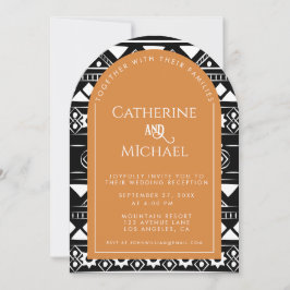 Invitación Recepción de boda del Naranja del Arco de la foto