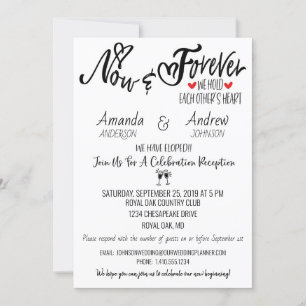 Invitación Recepción de boda después de la fuga Fiesta de des