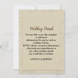 Invitación Recepción de boda dorada elegante moderna