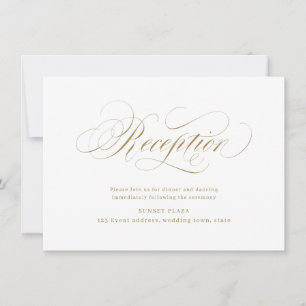 Invitación Recepción de boda elegante clásica en caligrafía d
