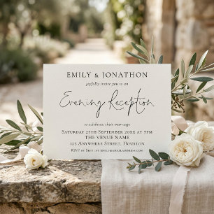 Invitación Recepción de boda elegante de cualquier color por 