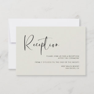 Invitación Recepción de boda elegante y moderna con luz salvi
