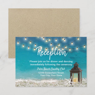 Invitación Recepción de Boda en la Playa con Estrella de Mar 