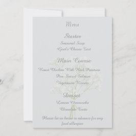 Invitación Recepción de Boda en Marfil Suave, Menú de diseño