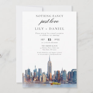 Invitación Recepción de Boda en Nueva York Elopement