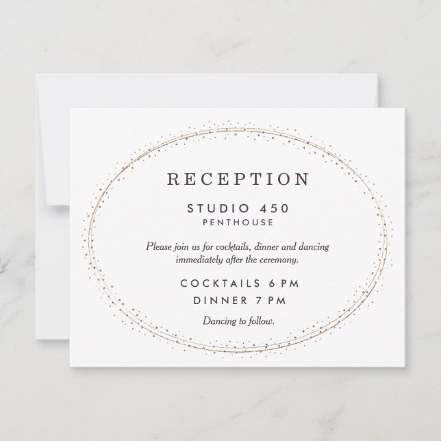Invitación Recepción de boda *Etiqueta privada* (Anverso)