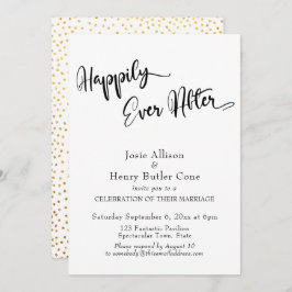 Invitación Recepción de Boda Felices para Siempre Confeti Dor