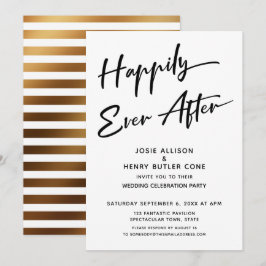 Invitación Recepción de Boda Felices para Siempre + Franja Do