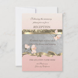 Invitación Recepción de Boda Floral Chic Elegante