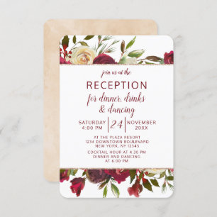 Invitación Recepción de Boda Floral de Invierno Mistletoe Man