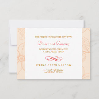 Invitación Recepción de boda floral de jardín de primavera ro