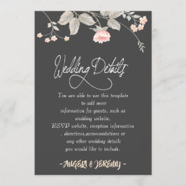 Invitación Recepción de boda floral elegante acuarela chic