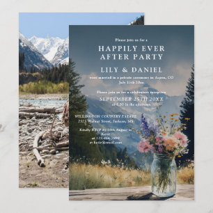 Invitación Recepción de Boda Floral en la Montaña por Elopeme