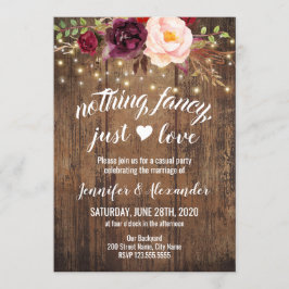 Invitación Recepción de Boda Floral Marsala