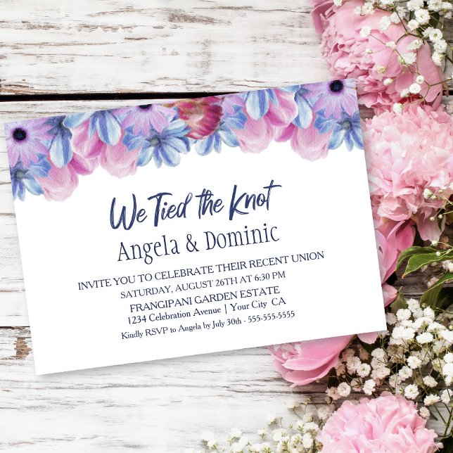 Invitación Recepción de Boda Floral Nuestro Nudo Matrimonial (Subido por el creador)