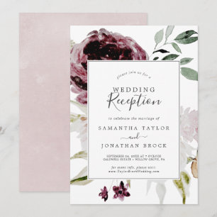 Invitación Recepción de Boda Floral Romance