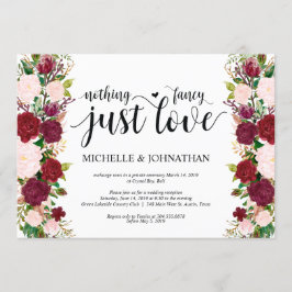 Invitación Recepción de boda floral rosa Marsala