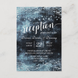 Invitación Recepción de boda Galaxia Nocturna Estrellada Acua