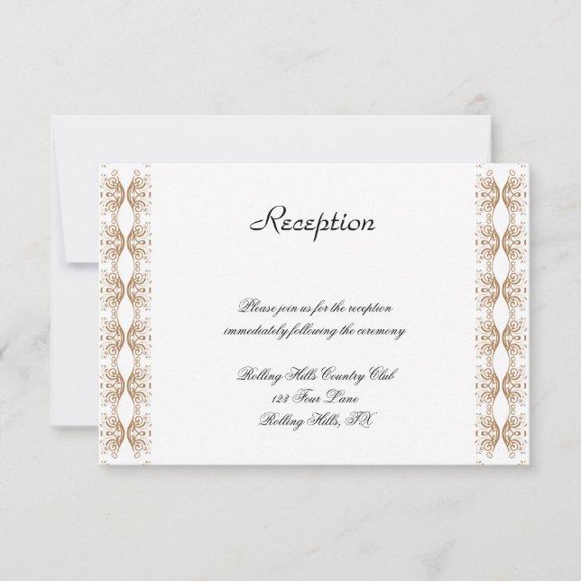 Invitación Recepción de boda gay negra y dorada (Anverso)