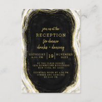 Recepción de Boda Geoda Agata Blanco Negro y Dorad