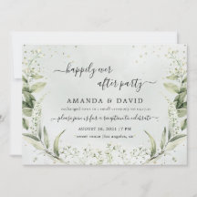 Recepción de Boda Greenery Happily Ever After Invi