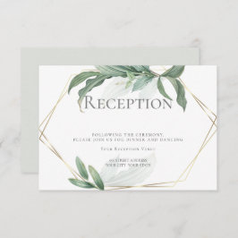 Invitación Recepción de Boda | Hojas Tropicales Modernas Eleg