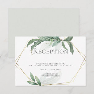 Invitación Recepción de Boda   Hojas Tropicales Modernas Eleg