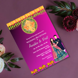 Invitación Recepción de boda india