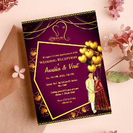 Invitación Recepción de boda india