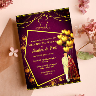 Invitación Recepción de boda india