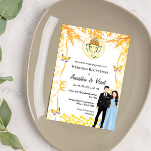 Invitación Recepción de boda india