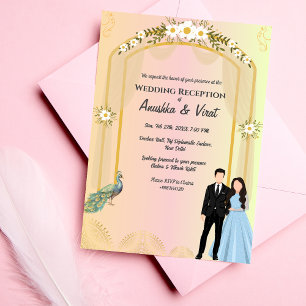 Invitación Recepción de boda india