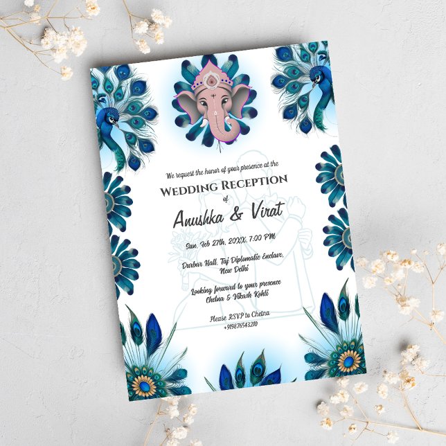 Invitación Recepción de boda india (Subido por el creador)