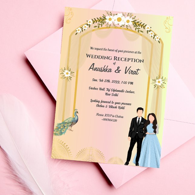 Invitación Recepción de boda india (Subido por el creador)
