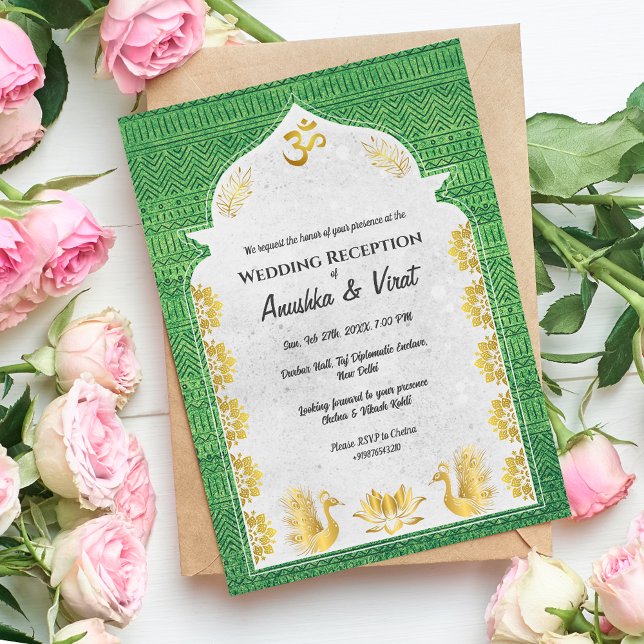 Invitación Recepción de boda india (Subido por el creador)