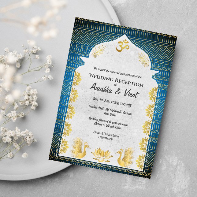 Invitación Recepción de boda india (Subido por el creador)