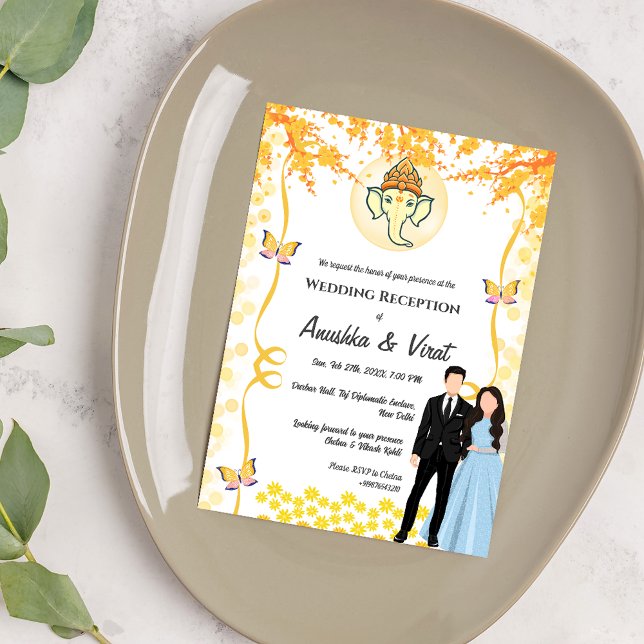 Invitación Recepción de boda india (Subido por el creador)