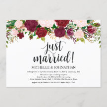Recepción de boda íntima floral rosa Marsala