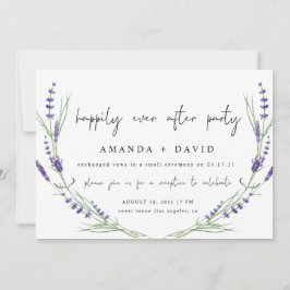 Invitación Recepción de boda Lavanda Felices para Siempre 