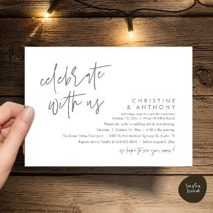 Invitación Recepción de Boda Minimalista Moderna