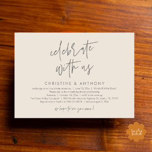 Invitación Recepción de Boda Minimalista Moderna