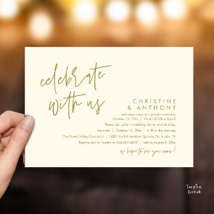 Invitación Recepción de Boda Minimalista Moderna