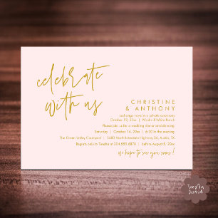 Invitación Recepción de Boda Minimalista Moderna
