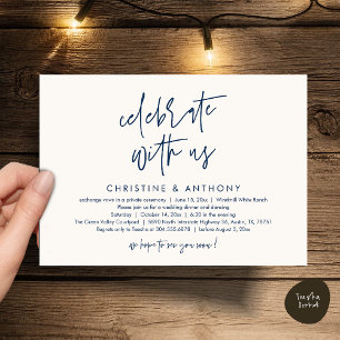 Invitación Recepción de Boda Minimalista Moderna Cena