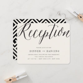 Invitación Recepción de boda moderna con escritura simple clá