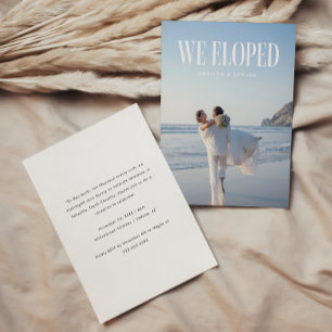 Invitación Recepción de Boda Moderna con Foto Completa "Nos F