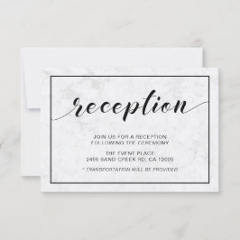 Invitación Recepción de Boda Moderna con Tipografía y Mármol
