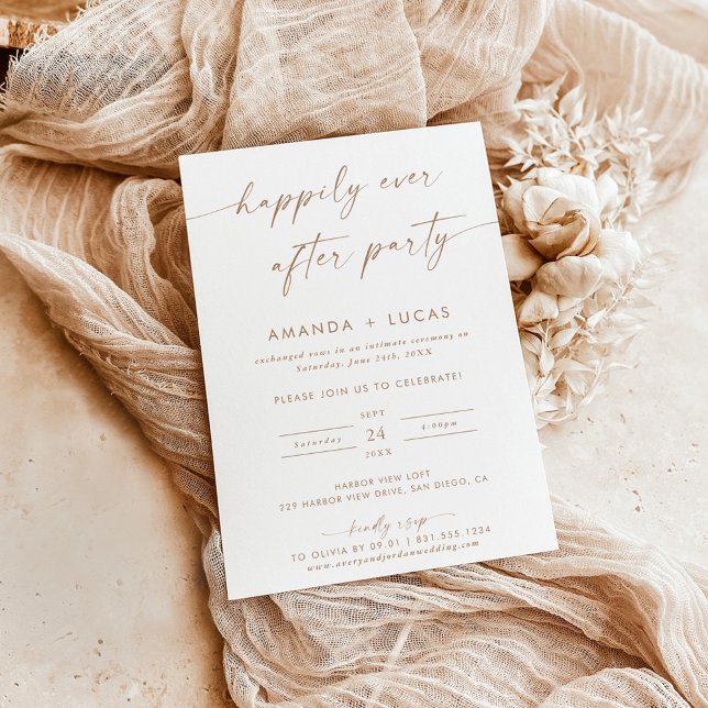 Invitación Recepción de boda moderna recepción de boda neutra (Subido por el creador)